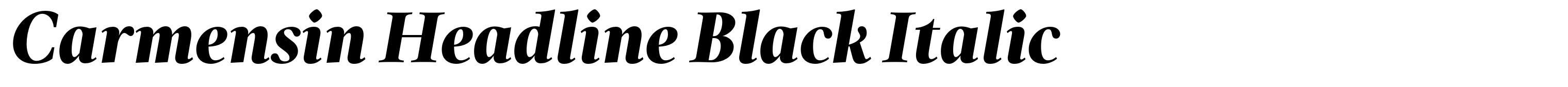 Carmensin Headline Black Italic